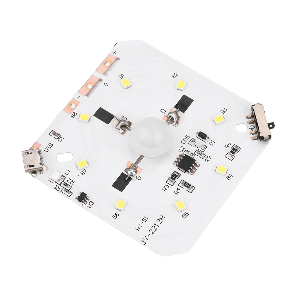 PIR Motion Sensor LED Human Body Infrared Induction Circuit Board Human Presence Detection Charging Night Lamp Control Module