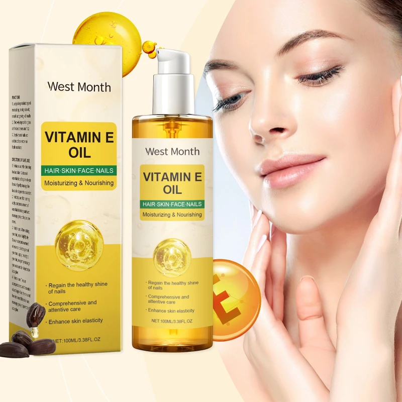

Vitamin E Body Oil, Deeply Nourishing Hair Nails Skin Body Care Massage Essential Oil