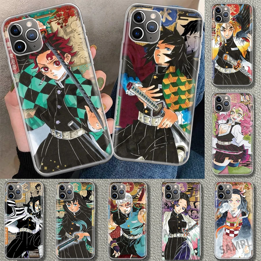 Demon Slayer Blade Comic Phone Case Cover For iPhone 11 12 13 14 15 16 Pro Max Apple X XS XR 7 Plus 8 + Art Customized Fundas 14