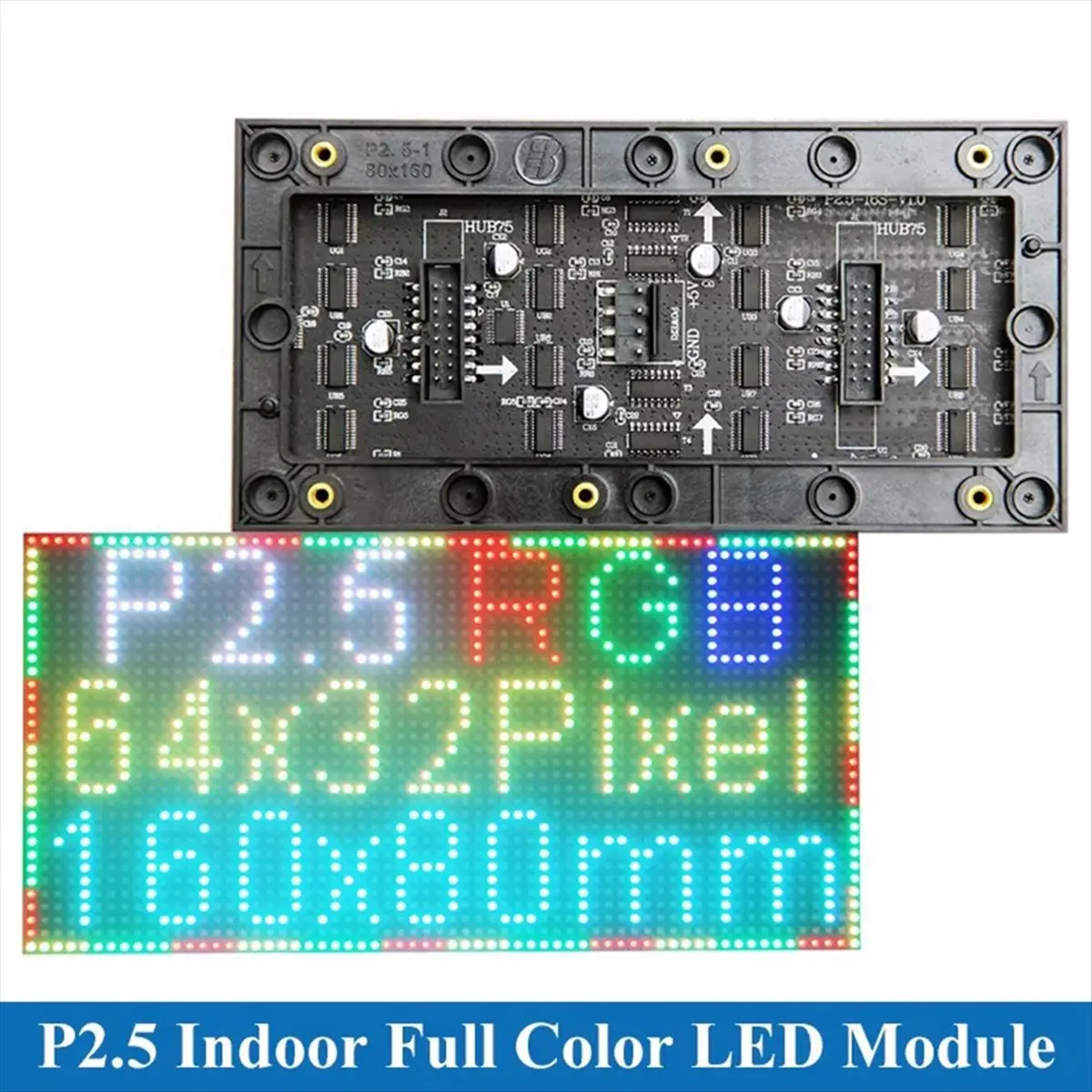 A59E 160x80mm P2.5 LED Screen Panel Module 64x32 Pixels 1/16 Scan 3in1 SMD P2.5 Indoor Full Color LED Display Panel Module