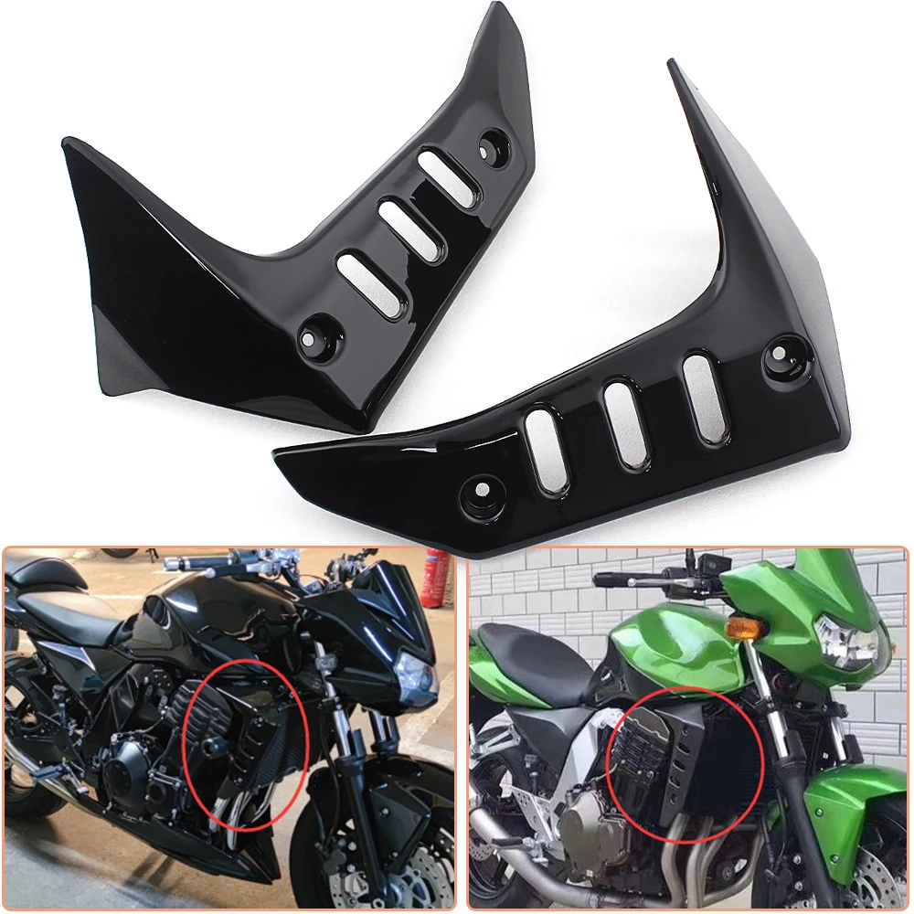 

For Kawasaki Z 750 Z750 2004 2005 2006 Motorcycle Accessories 2Pcs Radiator Side Cover Panel Fairing Guard Frame ABS
