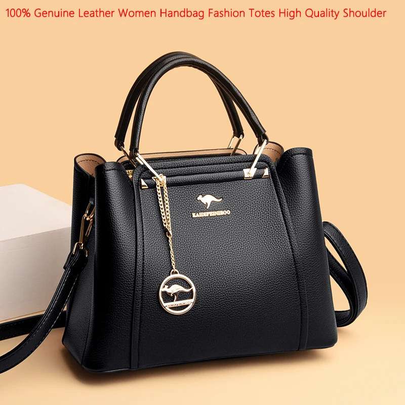 Women Soft Leather Handbags Luxury Designer 3 Layers Shoulder Crossbody Bags Ladies Large Capacity Shopping Brand Messenger Tote