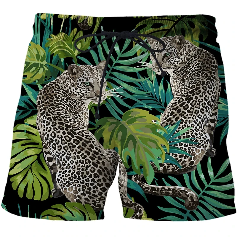 Fashion Animel Tiger 3D Printed Pattern Shorts Men\'s Outdoor Leisure Sports High Quality Quick-drying Beach Pants Men Gym Shorts