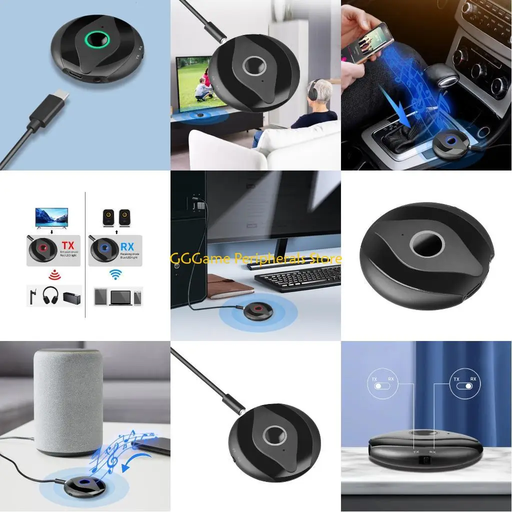 

U55B Беспроводная потоковая передача музыки в автомобиле BT5.4 Слуховой приемник и адаптер передатчика