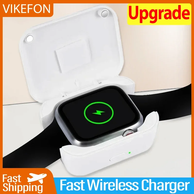 

VIKEFON Type C Magnetic Smart Watch Wireless Charger Charging for Apple Watch iWatch 8 7 6 5 4 3 2 Emergency Fast Charging Dock