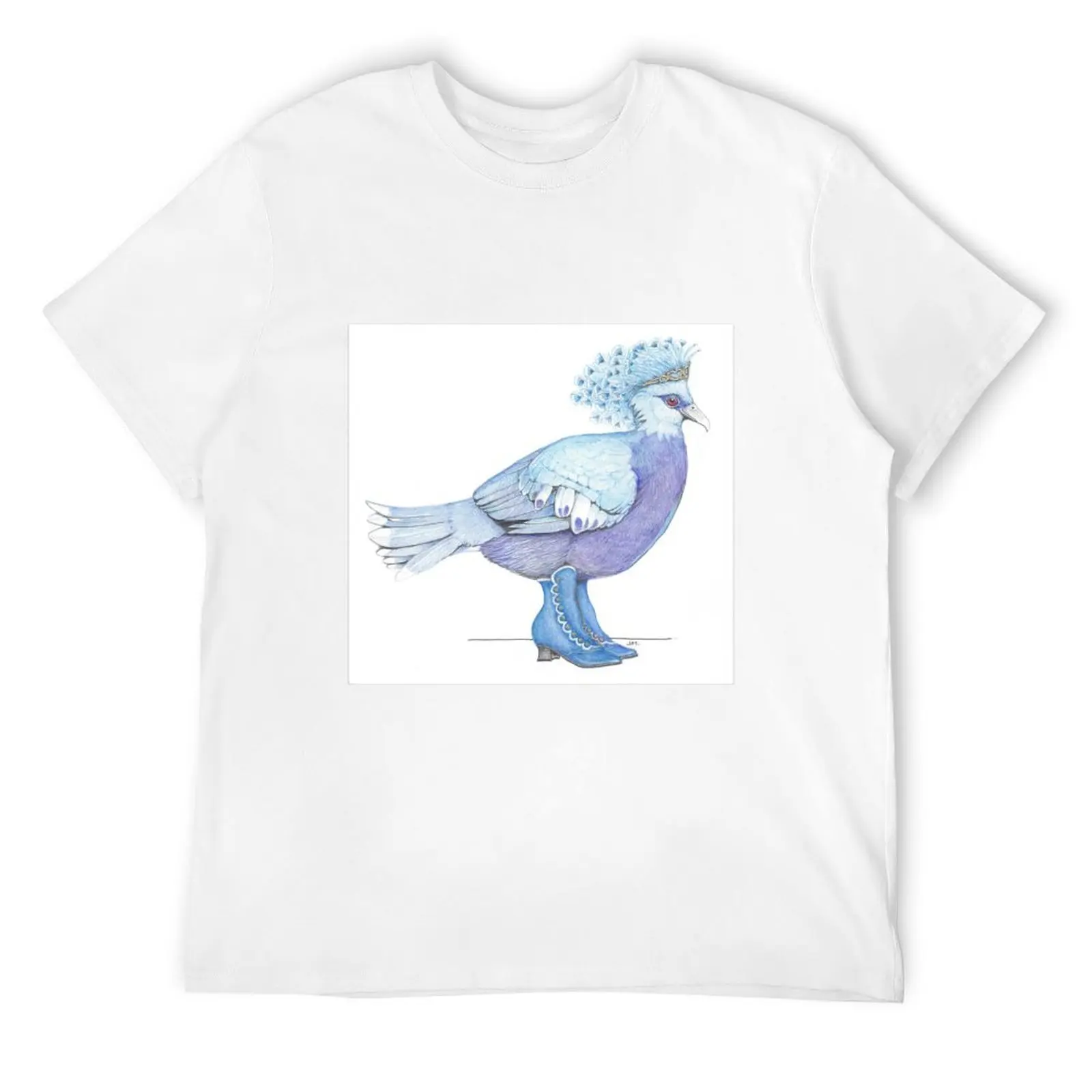 Victoria Crowned Pigeon in Victorian shoes T-Shirt funny gifts Funny t-shirt plain white t shirts men