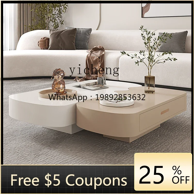 

AB coffee table special-shaped small apartment living room household size square coffee table combination