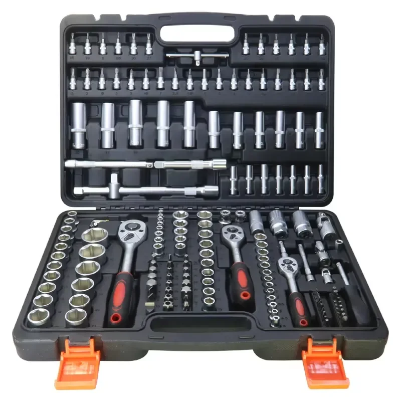 New 171pcs Socket Wrench Set Car Repair Tool Ratchet Spanner Wrench 1/4 3/8 1/2 Ratchet Spanner Screwdriver Bits Hand Tool 3