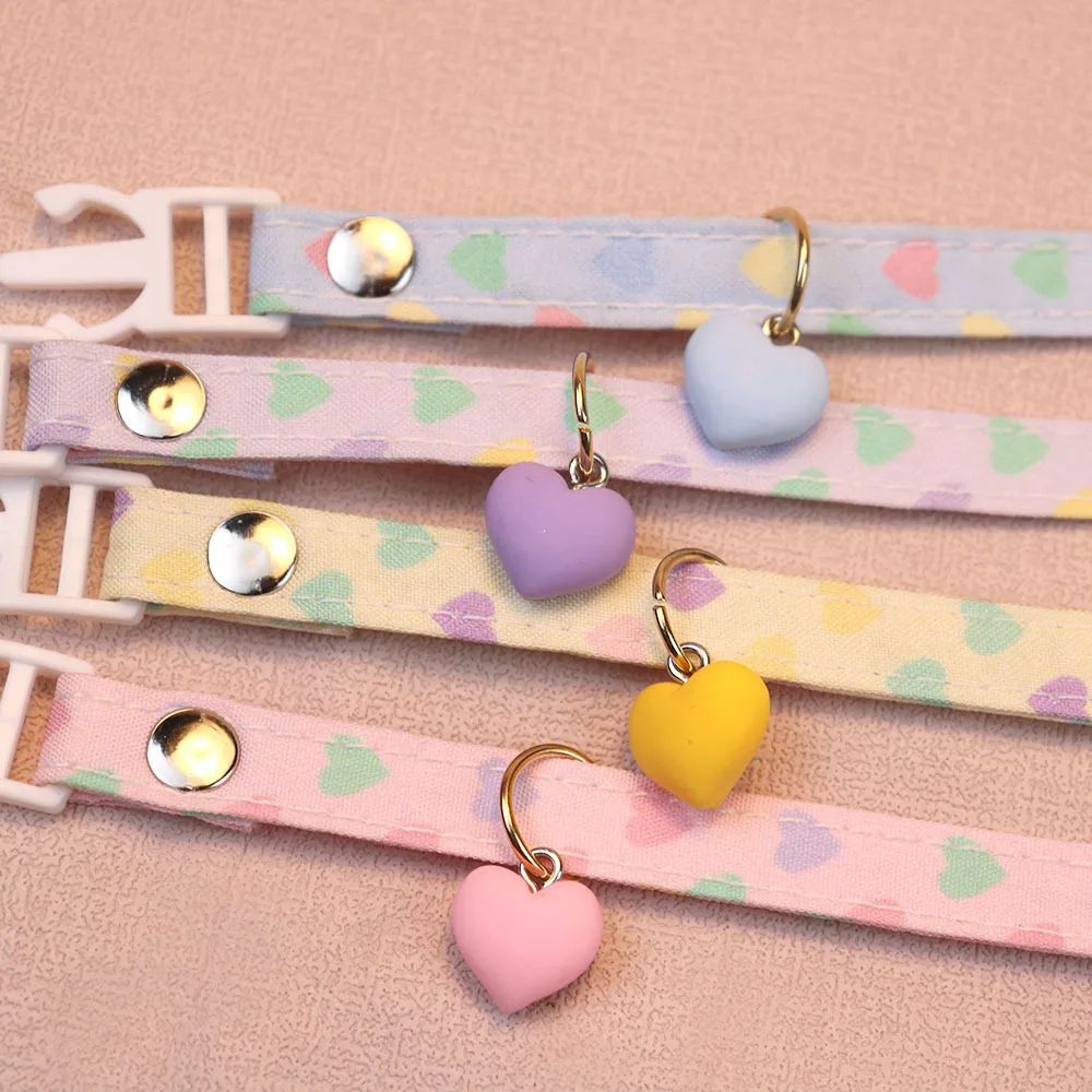 Pet Collar Cute Love Bell Accessories Cat Collar Small and Medium-sized Dog Adjustable Dog Collar