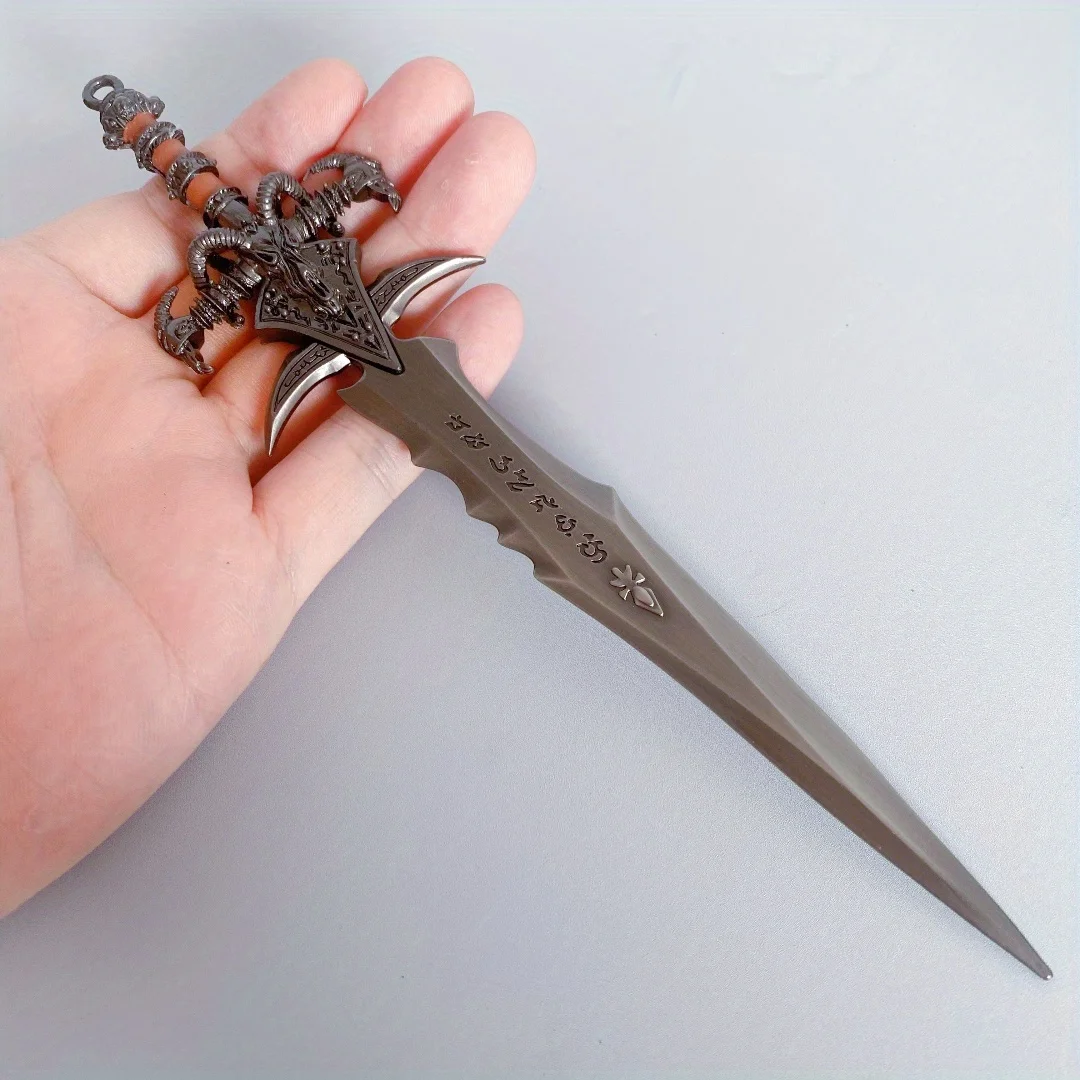 8.6in/21cmMetal Sword World of Warcraft Katana Game Anime Warglaive Azzinoth Cosplay Prop Knife Mini Japanese Katana Sword