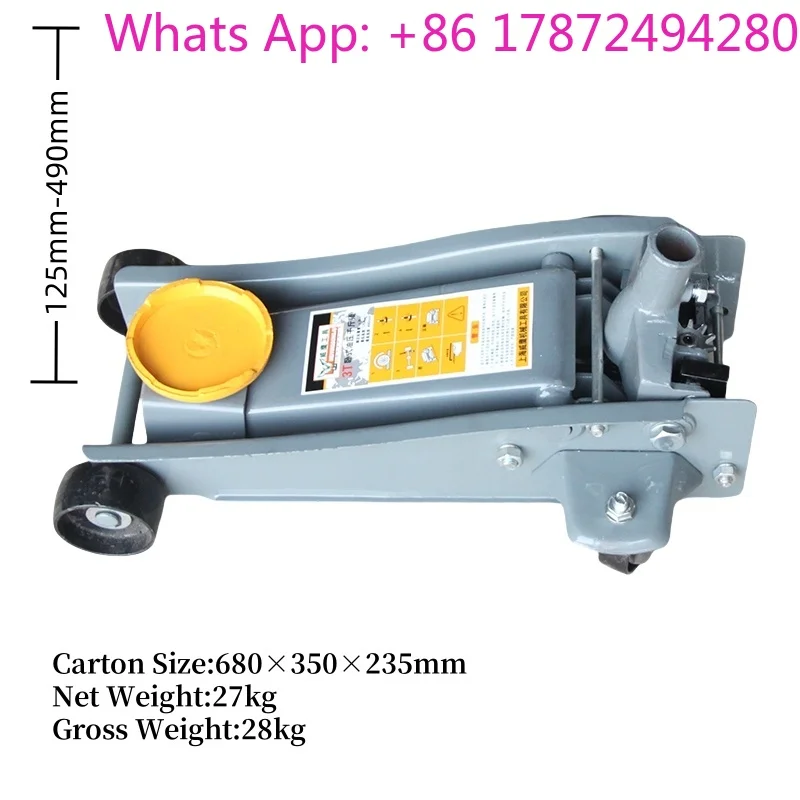 3T Hand-operated Car Maintenance Manual Vertical and Horizontal Hydraulic Jack for Garage and Workshop