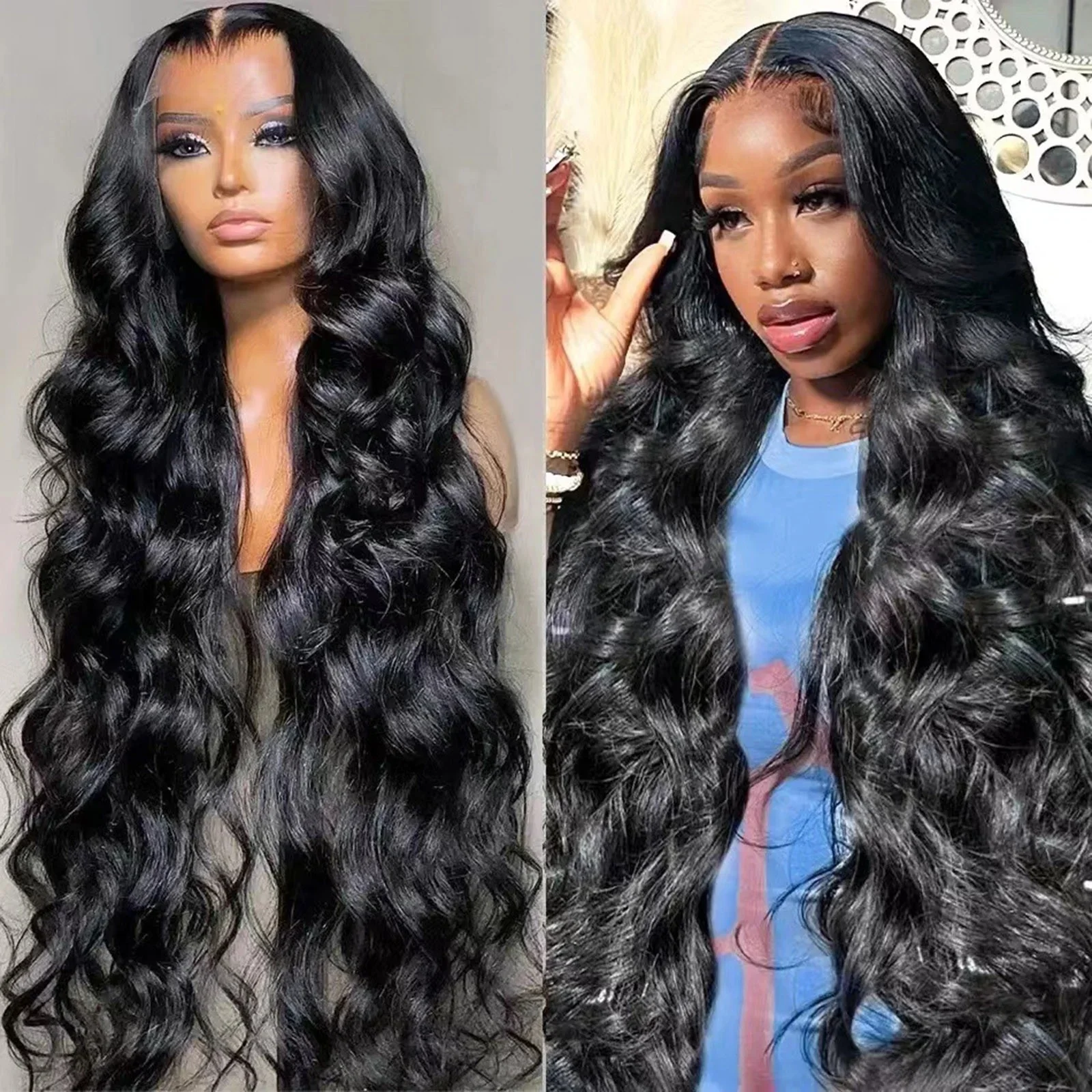 

300 Density 30 Inch Body Wave 13x6 Hd Lace Frontal Wig Human Hair Brazilian Pre Plucked Lace Wigs For Women 13x4 Lace Front Wig