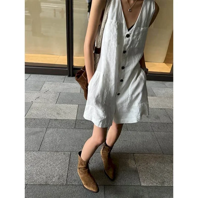 Pop V-neck Jumpsuit Wide Leg Shorts Bodysuit High Waist Loose Workwear Pants Overall Large Size Playsuit Women Clothing One-piec