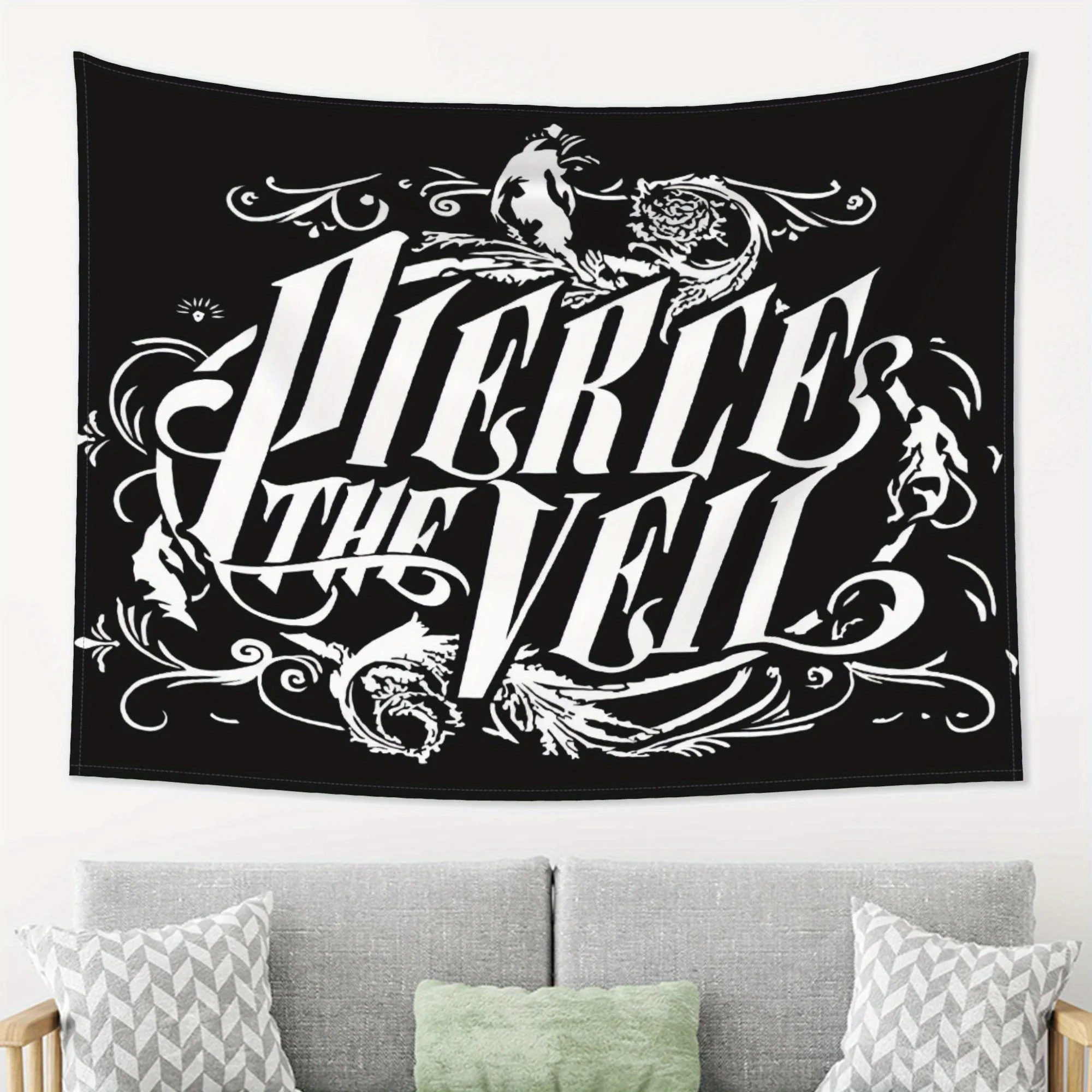 Pierce the Veil Band Tapestry - Celebrate Rock Music with Bold Fonts - Perfect for Home Decor, Show Your Passion