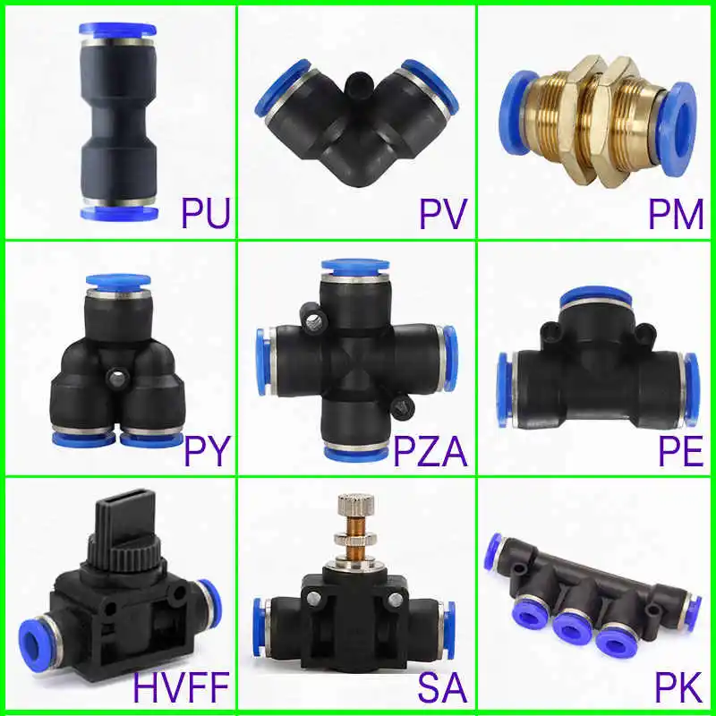 

Blue Pneumatic PIpe Connector Fitting PC PL SL PCF PB PX PD PX PLF 4/6/8/10/12-01-02-03-04