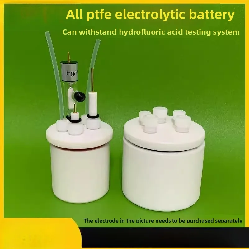 جسم الخلية الإلكتروليتية C004S بالكامل من تيفلون (النوع المختوم) - خلية كهروكيميائية مختومة بثلاثة أقطاب PTFE لتركيب فعال #3