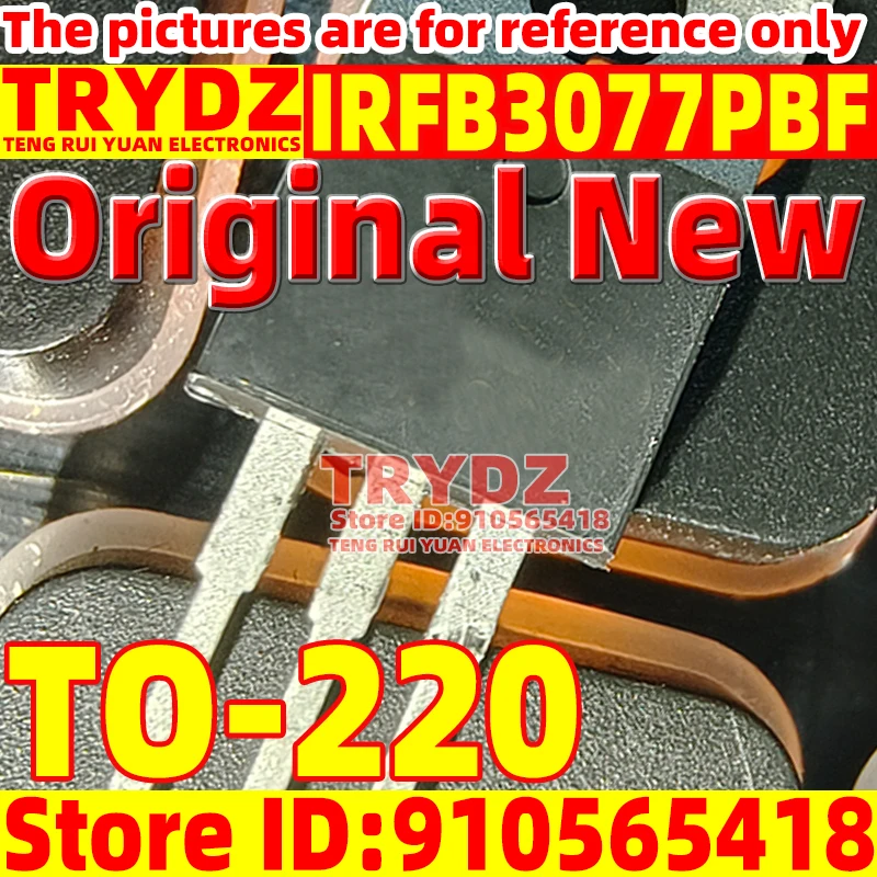 20-2 Stück Original neuer IRFB3077 IRFB3077PBF TO-220 MOSFET-Transistor 75V 210A