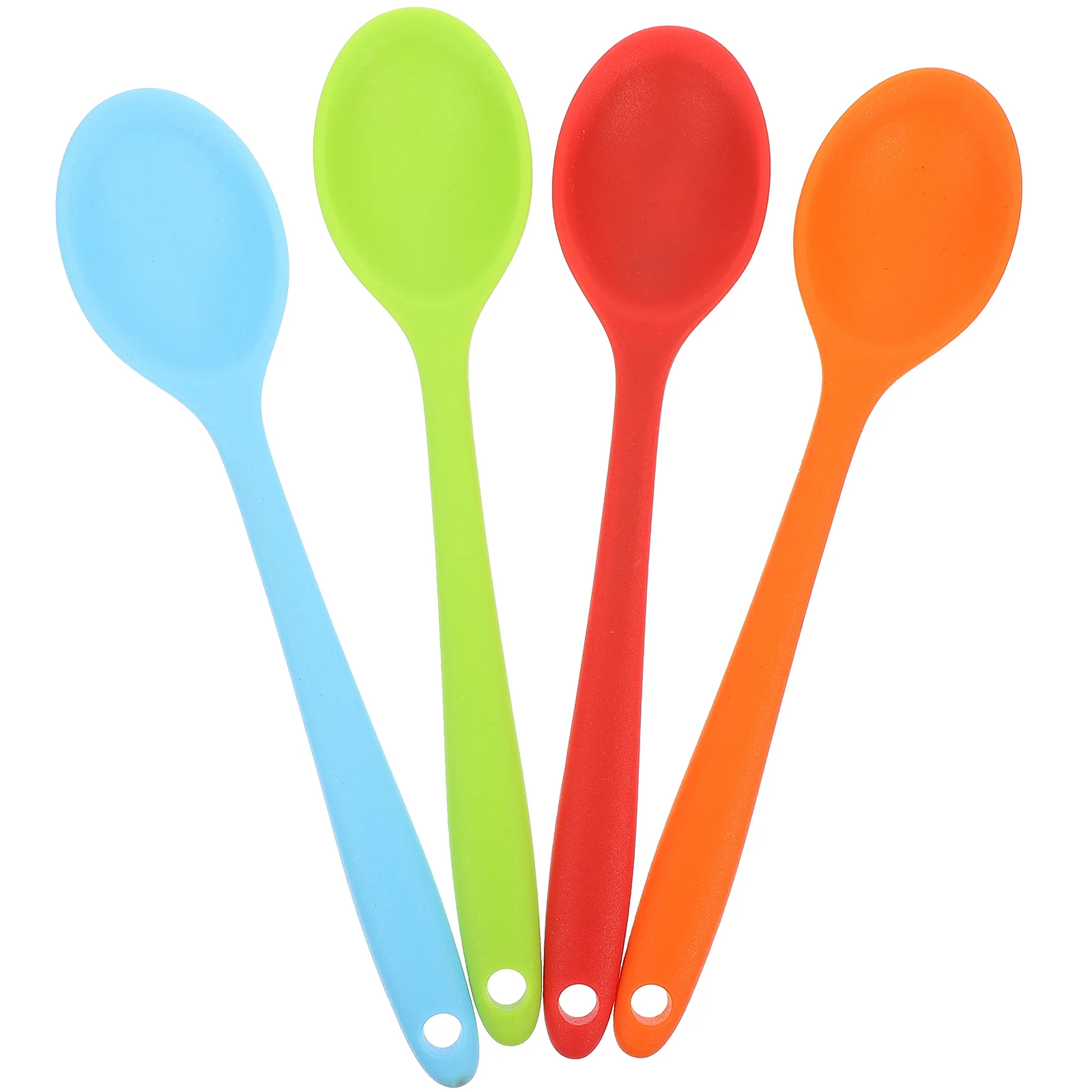 

4 Pcs Mini Silicone Spoons Stirring Mixing Kitchen Gadgets Heat Resistant Cooking Tools Small Size Lightweight Easy Storage