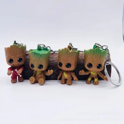 Marvel Groot Keychains Decoration Anime Action Figures Cute Toy Q Figurals Car Key Bag Decoration Models Children Birthday Gifts