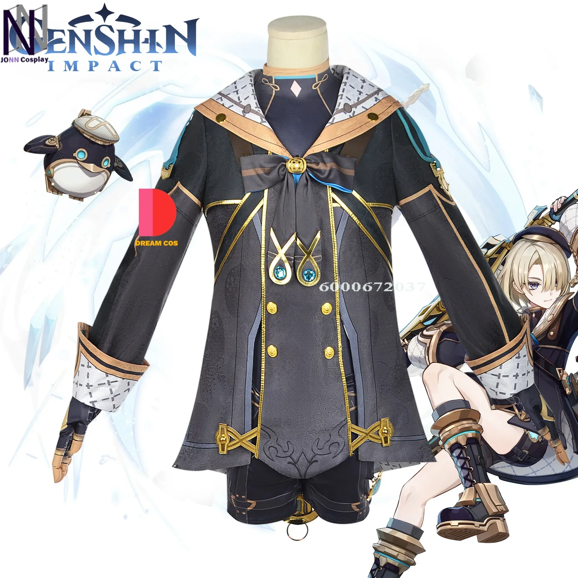 

Genshin Impact Game Freminet Cosplay Costume Fontaine New Character Full Set Anime Game Role Play Outfit High Quality Fans Event