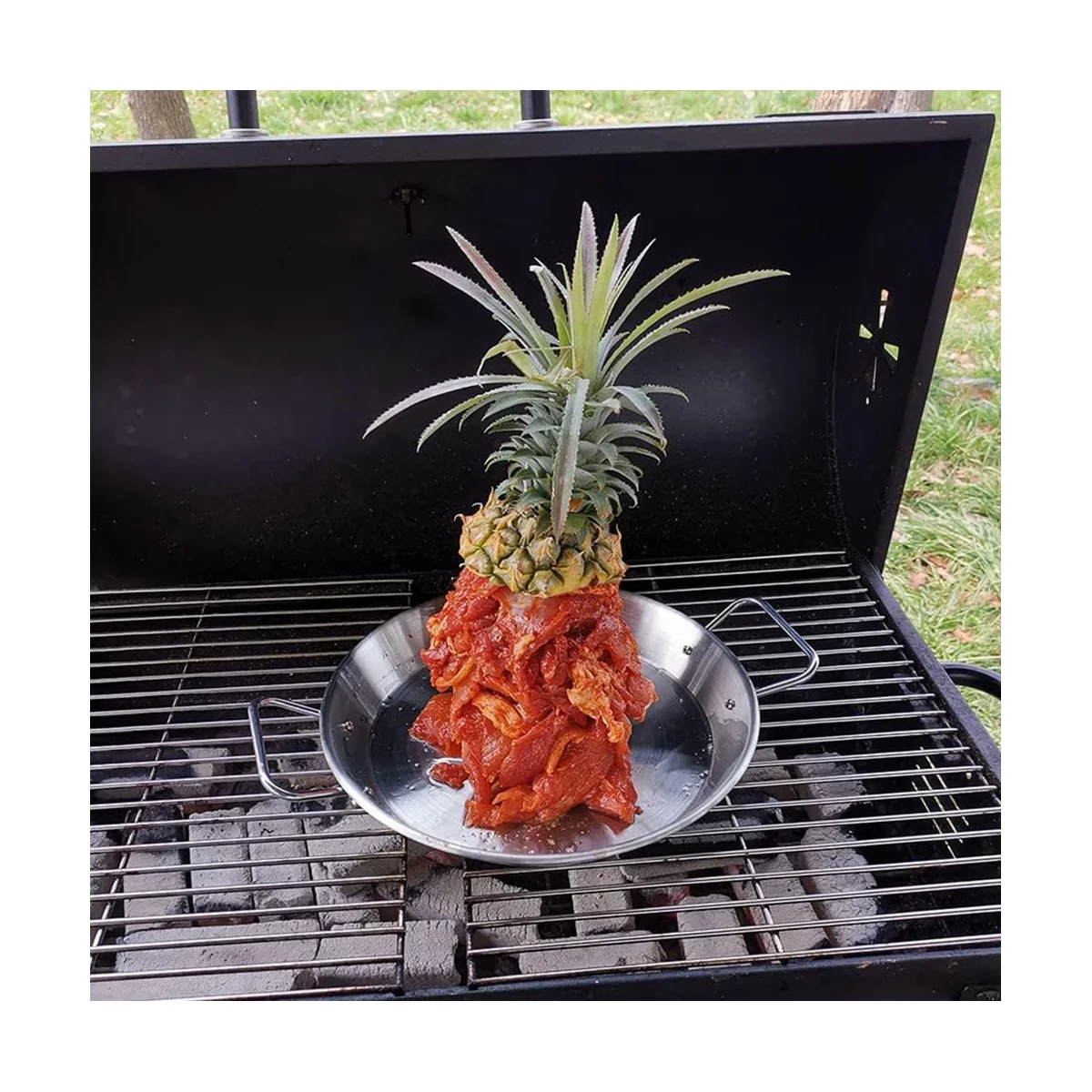 Brocheta Vertical para Grill-Al Pastor Brocheta Soporte Vertical Brasileño para Tacos Al Pastor, Shawarma, Kebabs,