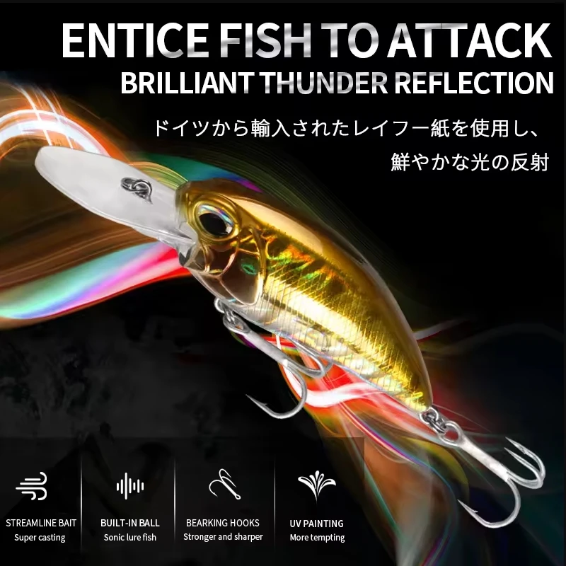 BearKing fishing lure BearKing new crank 65mm&16g 5color for choose dive 10-12ft,2.8-3.2m fishing tackle hard bait view 3
