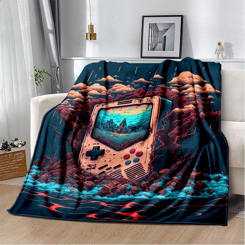 Game Boy GamePad Retro Games Console Blanket,Soft Throw Blanket for Home Bedroom Bed Sofa Picnic Travel Office Cover Blanket Kid