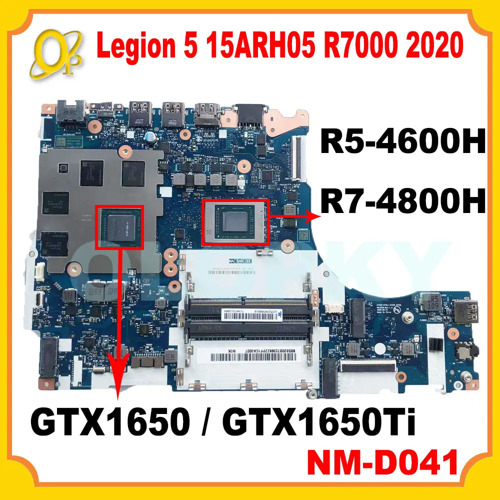 

GY55H GY55J GY55K GY55L NM-D041 для Lenovo Legion 5 15ARH05 R7000 2020, материнская плата для ноутбука с процессором R5-4600H R7-4800H GTX1650T 4G