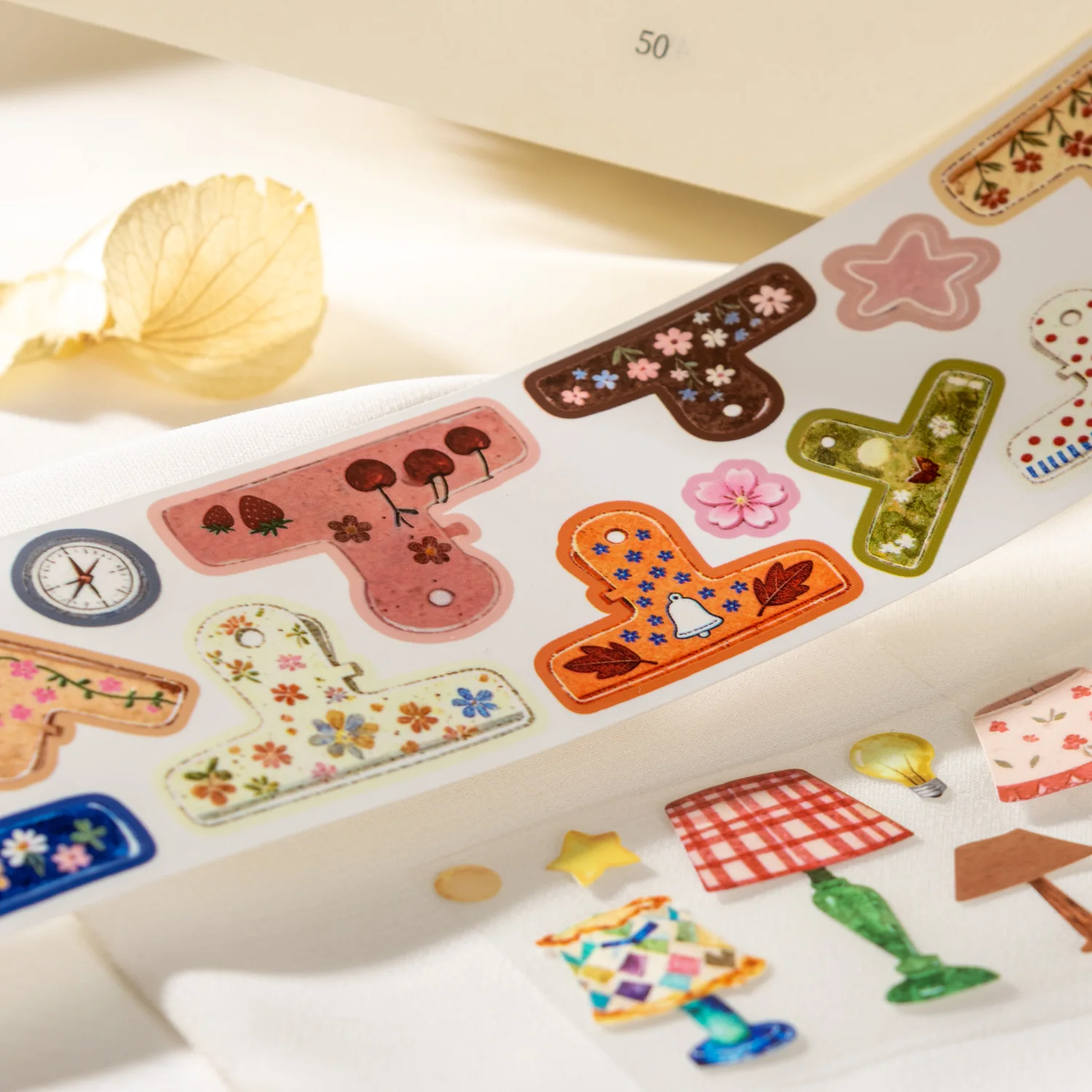 

See Small Things Series Kawaii Light Flower Clip Handbag Bird Landscape Tape Creative DIY Journal Material Collage Stationery