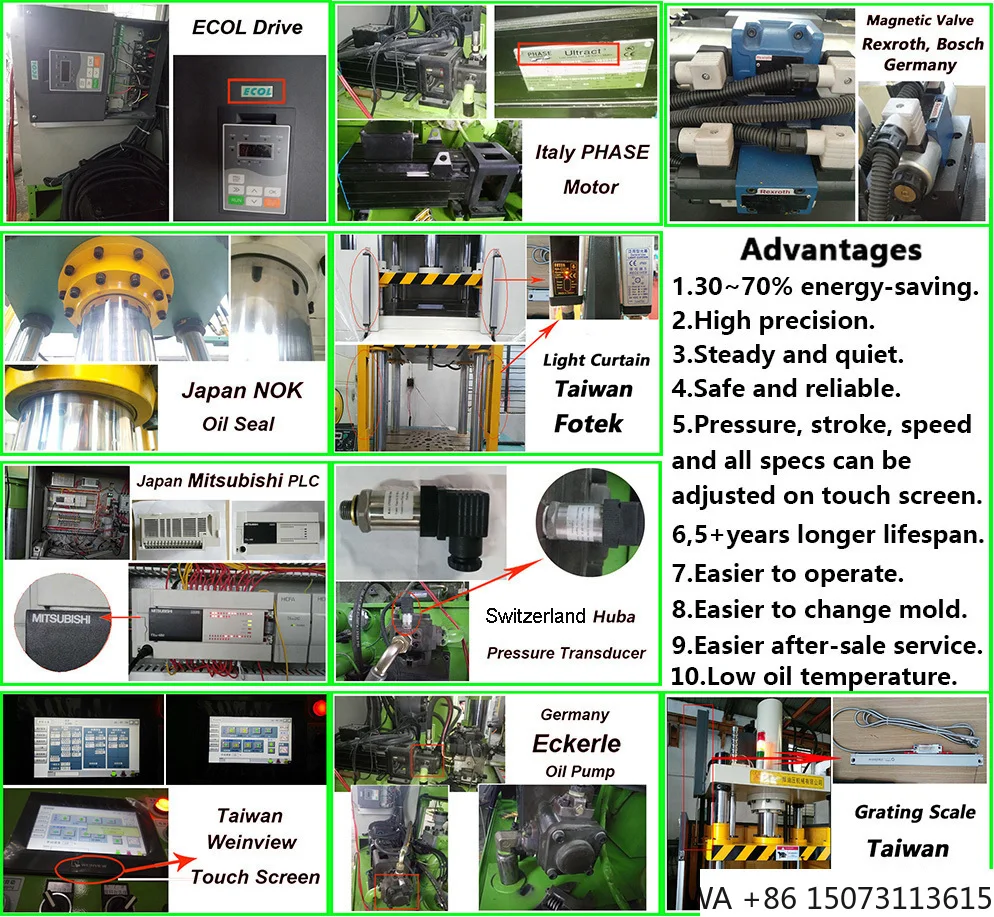 Prensa hidráulica ajustável de curso lateral duplo de 1000 toneladas - Forjagem quente/quente para peças de carro
