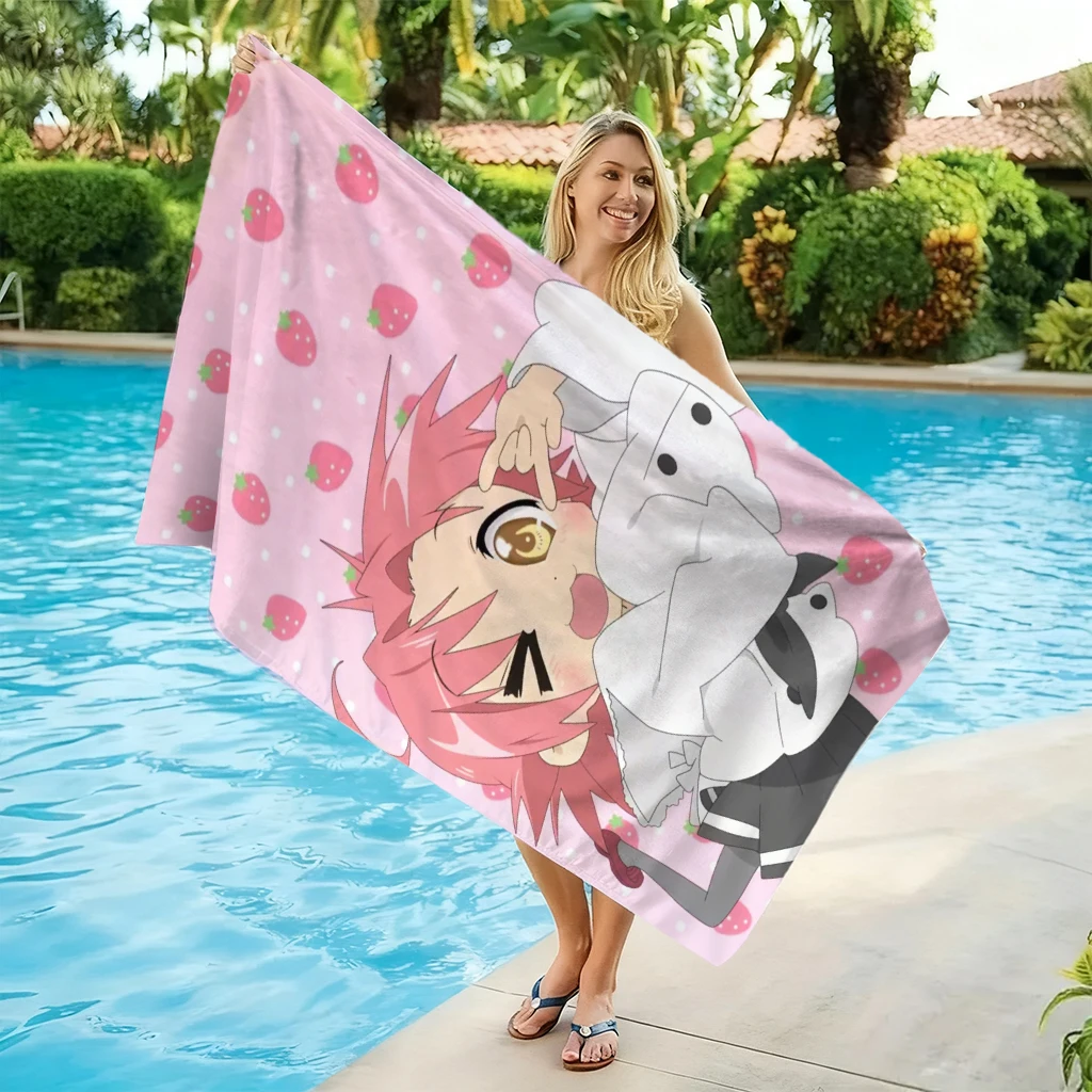 1pc Anime Girl Beach Towel Sma - Towel Small Sport 评论和价格