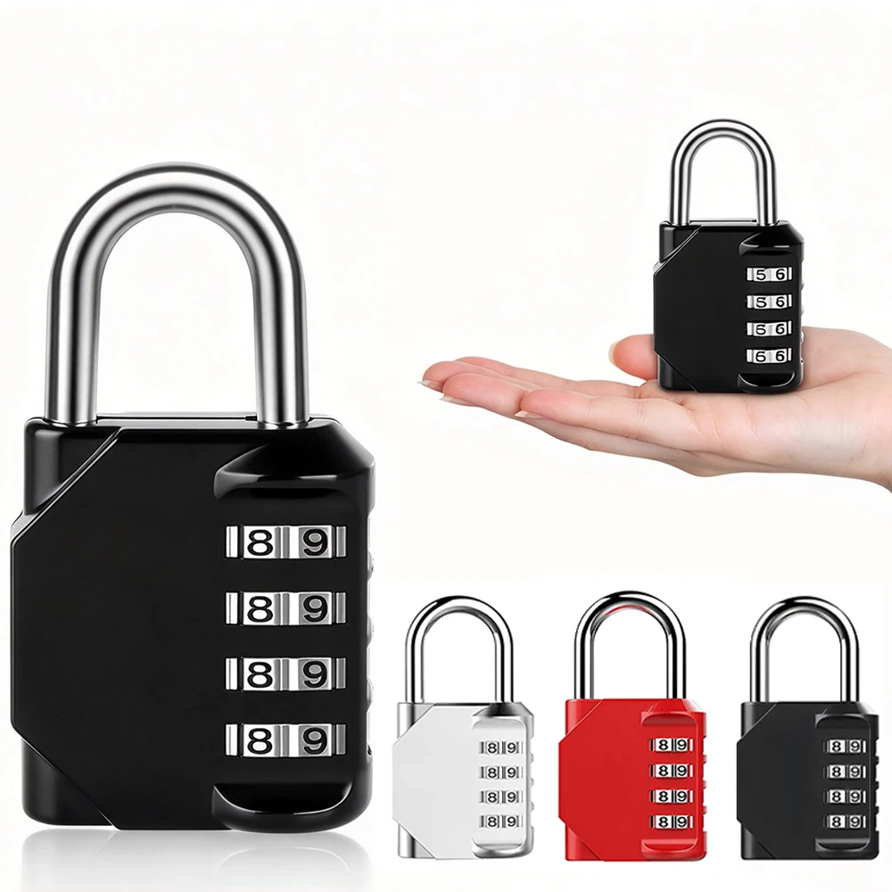 1pc Combination Lock Resettable 4 Digit Padlock with Combination Waterproof and Heavy Duty Combination Padlock Outdoor