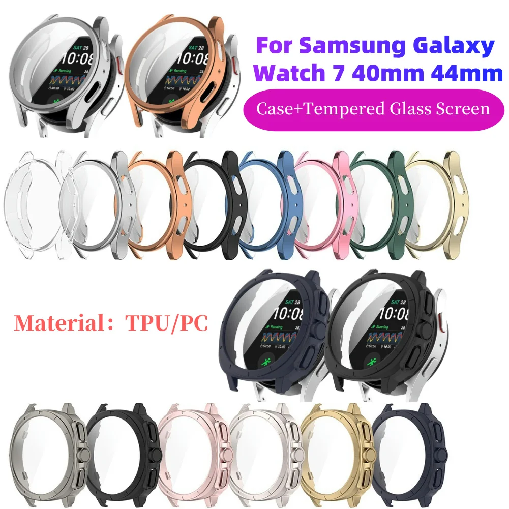 For Samsung Galaxy Watch 7 40mm/44mm Watch Case Screen Protector All-Around Bumper Protective Cover Change To Galaxy Watch Ultra