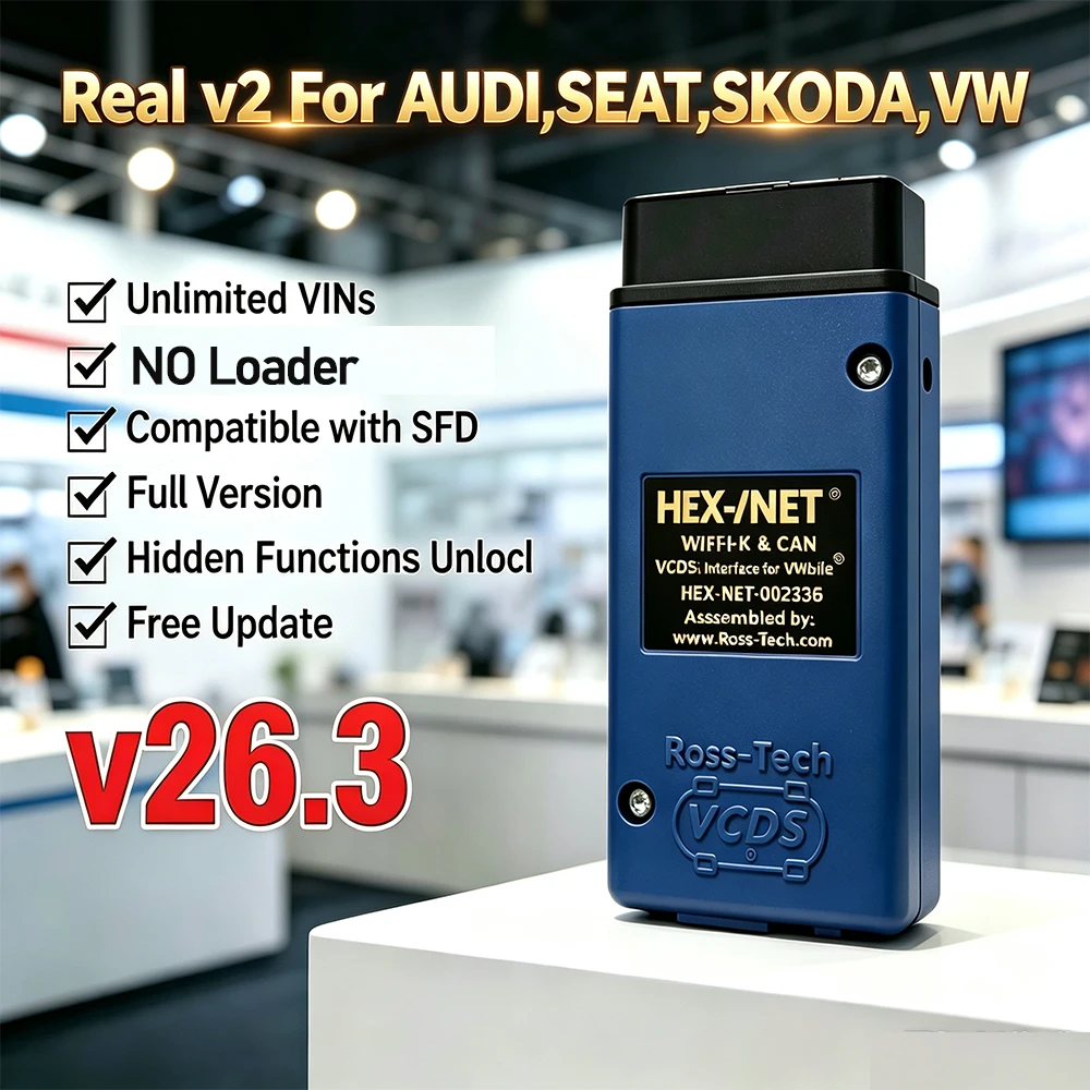 2026 NEW Vith WiFi Interface VAG HEX V2 Support 26.3 for VW Audi Skoda Seat Car Auto COM VAG COM Diagnostic VCDS Tool