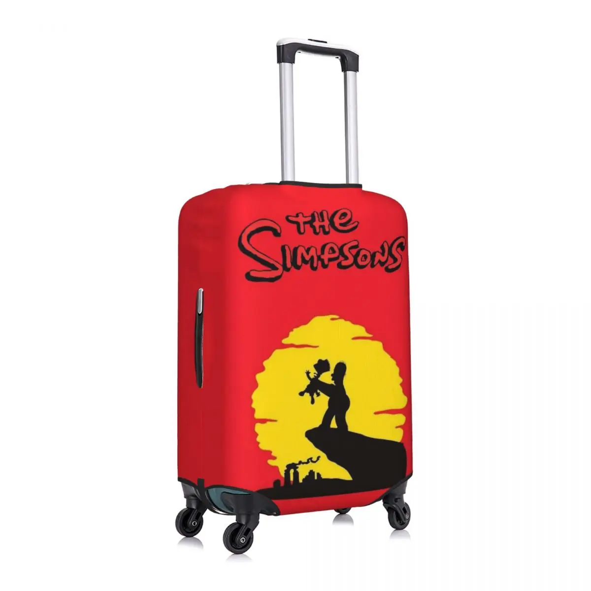 Capa de mala de desenho animado Simpsons personalizada, capas protetoras de bagagem laváveis para 18-32 polegadas