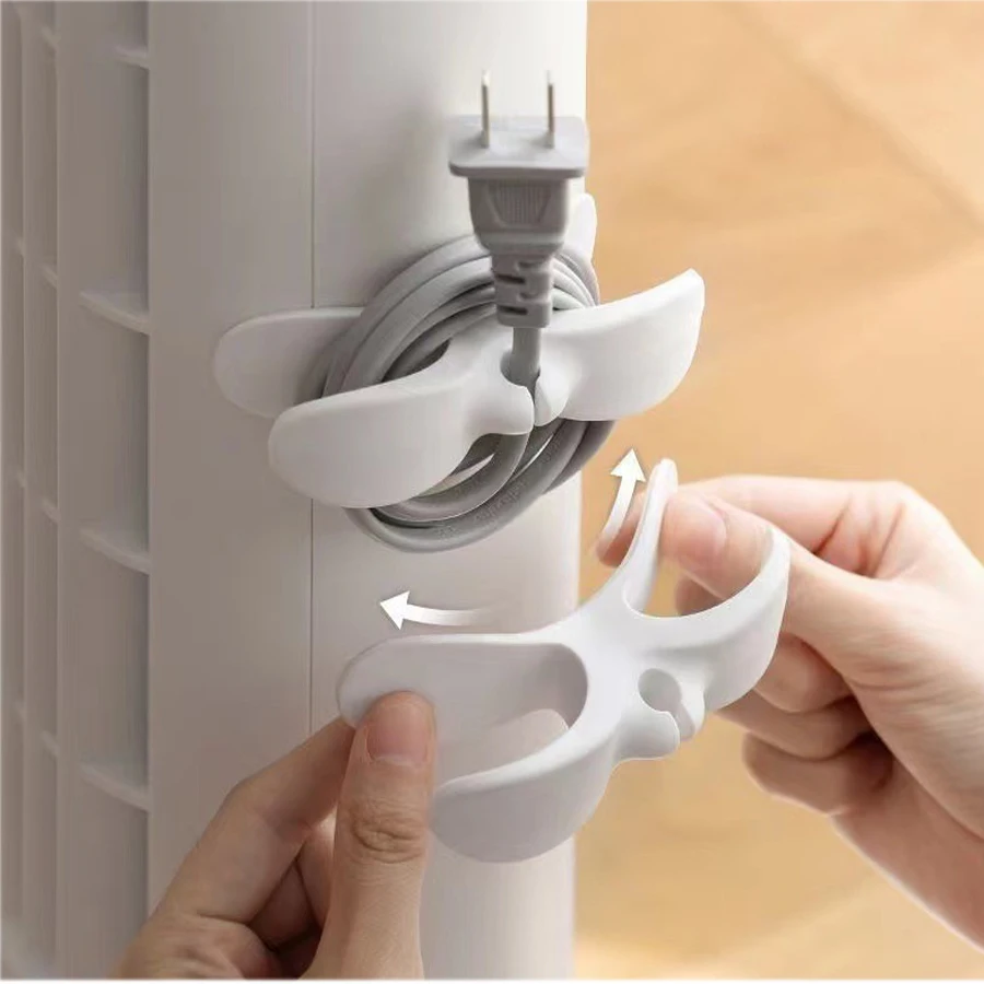 1PCS Kitchen Appliance Cord Organiser Adhesive Cable Wrap Power Cord Management Wrap Hook Clip For Blender Household Gadgets