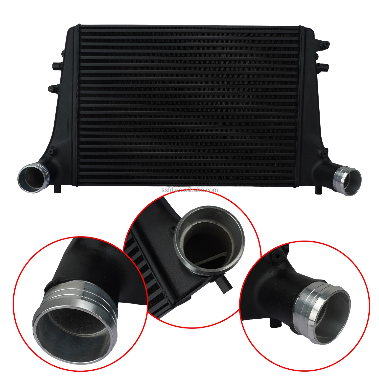 Car Front Mount Turbo Intercooler Kit for VW Golf MK5 MK6 GTI R Scirocco III Passat CC B6 B7 Jetta V VI A3 S3 T TTS 2.0T - view 3