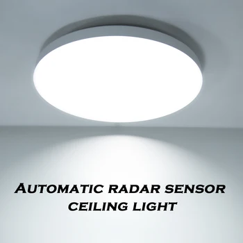 모던 LED 천장 램프, 스마트 천장 조명, 거실용 모션 센서, 레이더 감지, 110V, 20W, 30W
