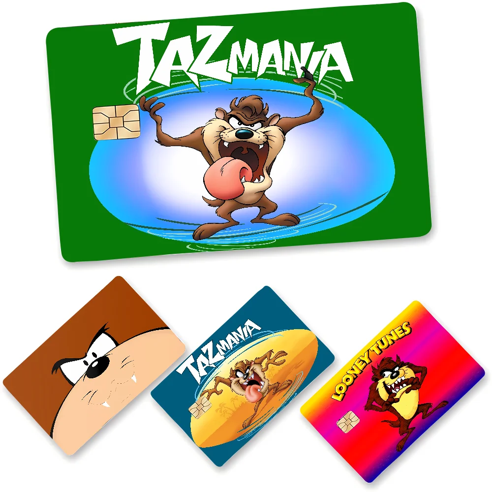 Taz Mania Spiel Anime Aufkleber Film Haut Abdeckung Fall Für Kleine Große Kein Chip Debit Kreditkarte Vorderseite