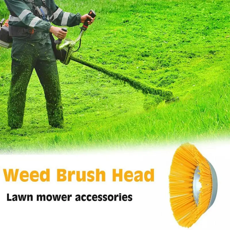 Unbreakable Wired Trimmer Head Blade Garden Weed Brush Lawn Mower Grass Eater Weed Remover Straight Shaft Rotary Weed Brush