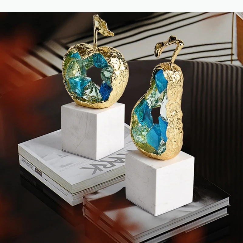 Metal Handicrafts Pear Ornament Simulated Fruit Sculpture Home Decoration Accessories