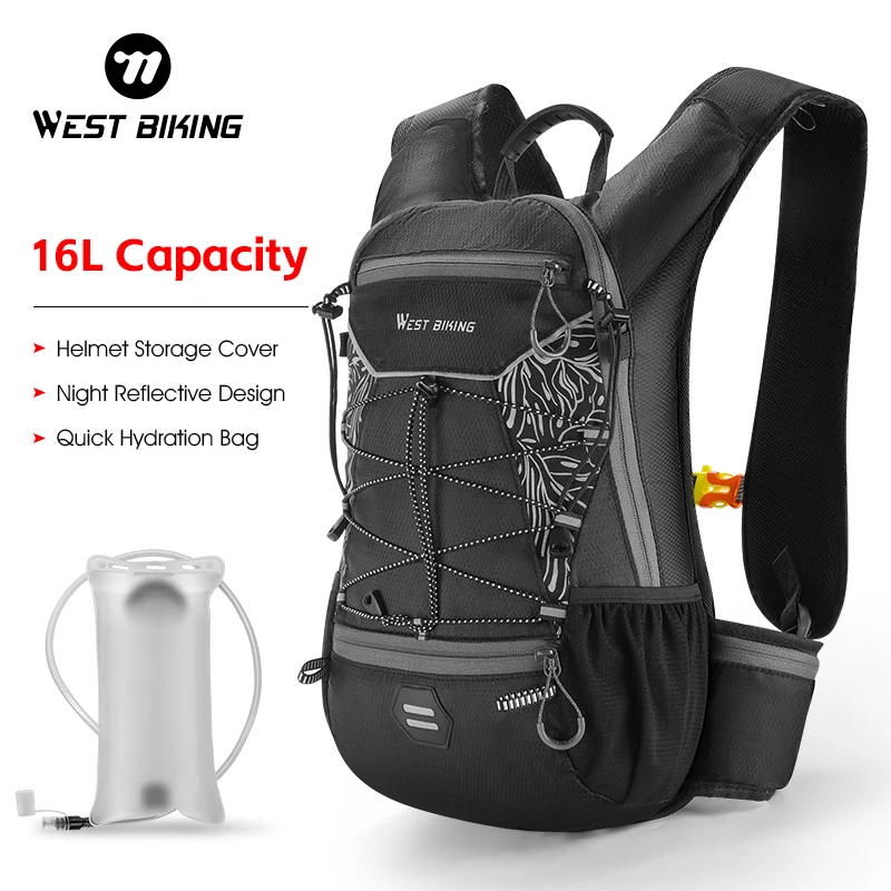 WEST BIKING Outdoor Hiking Bag 16L Lightweight Cycling Backpack Travel Sports Climbing Hiking MTB Road Bike Hydration Backpack