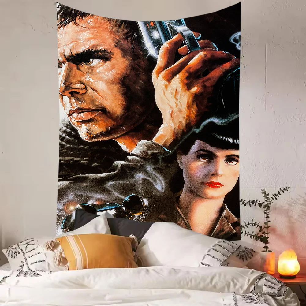 80s Movie B-Blade Runner Tapestry Polyester Printed Gift Banner Home or Outdoor For Decoration Tapestry