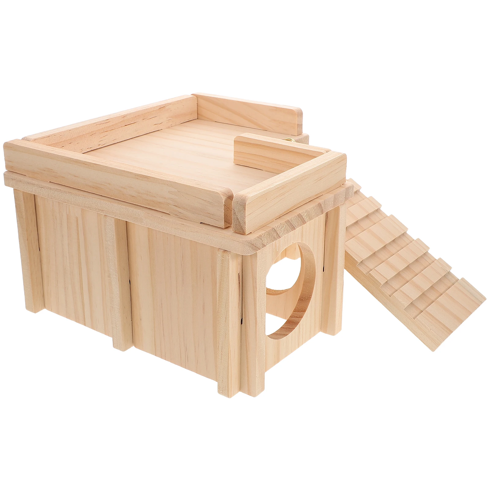 

Large Lizard Habitat Basking Platform Bearded Dragon Enclosure Ramp Wooden Reptile Hideout Climbing Slope Natural Sunning Spot