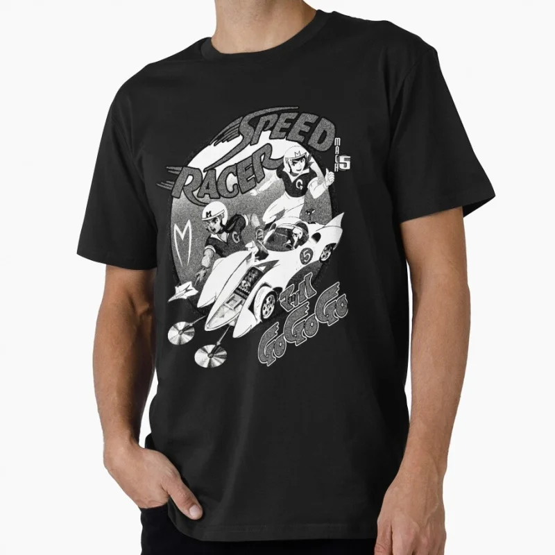 

1208 Mach Go Go Go graphic tee Manga Speed Racer Anime T shirt for men Cartton Large size Tops 100% cotton printed Y2K Clothes