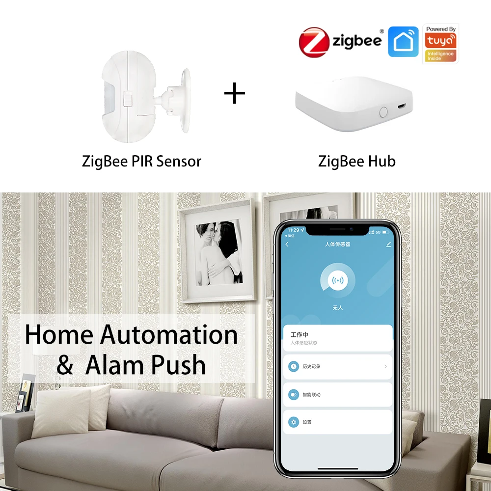 ZigBee 3.0 Motion Sensor With Pir IR Infrared Human Body Mini Security Detector Home Battery Devices Tuya Smart Life Smartlife