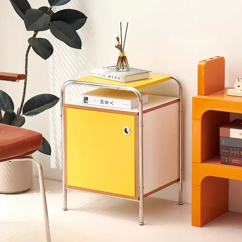 

Medieval Korean ins style bedside table Nordic simple living room sofa side cabinet storage locker bedroom bedside