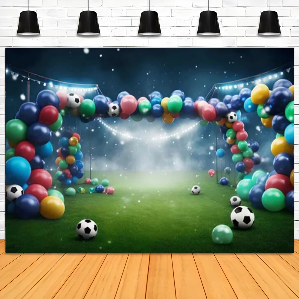 

Children Birthday Decoration Photography Backdrops Party Decor Balloon Background Banner for Photoshoot Photo Studio Props QQ-02