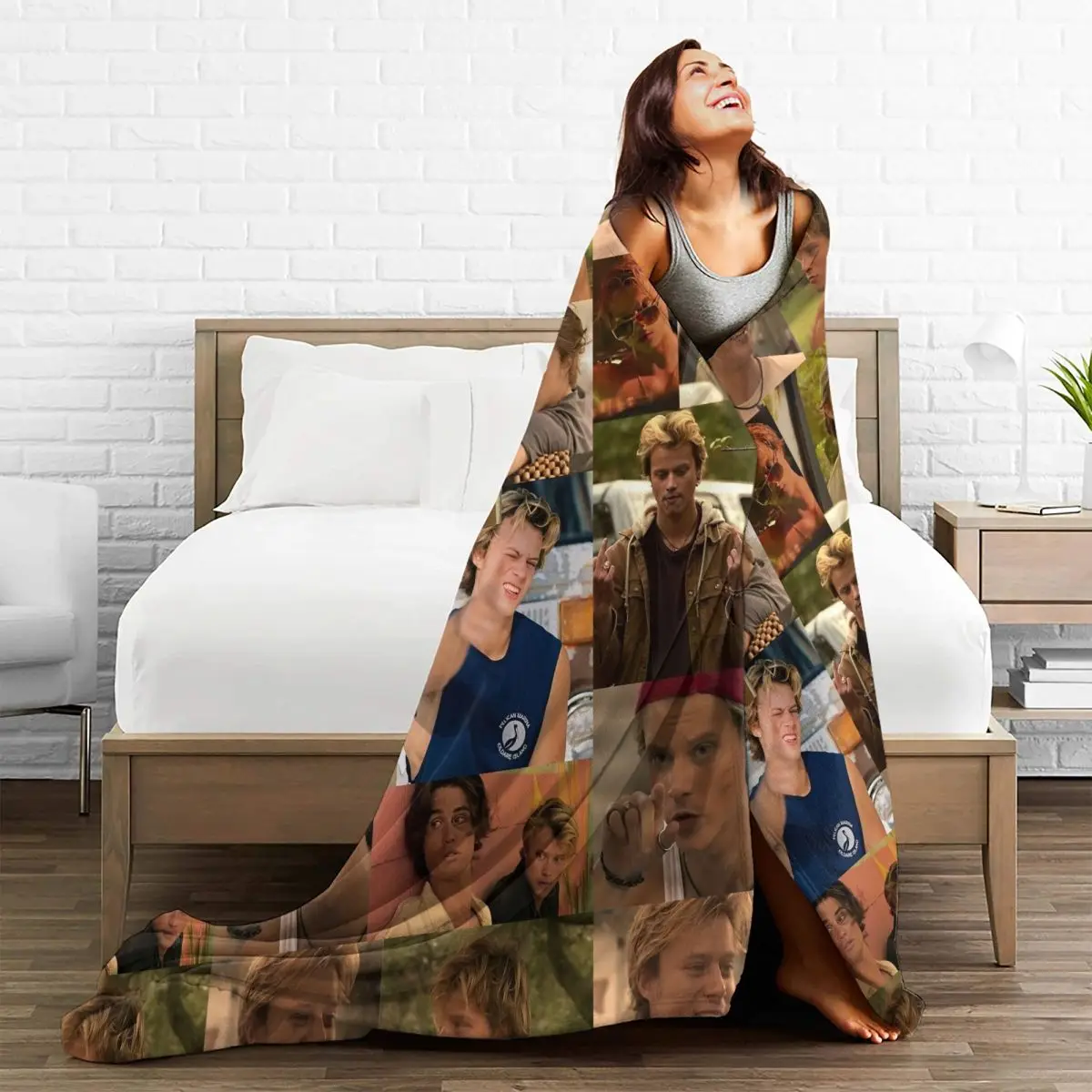 JJ Maybank-Rudy Pankow Super Warm Blanket Picnic Plush Throw Blanket Funny Couch Chair Flannel Bedspread Sofa Bed Cover