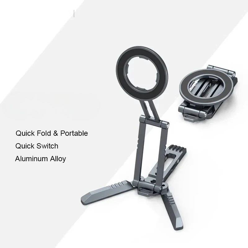 

Magnetic Phone Stand for MagSafe Holder Desk Aluminum Quick Fold &Portable Cell Phone Stand for IPhone